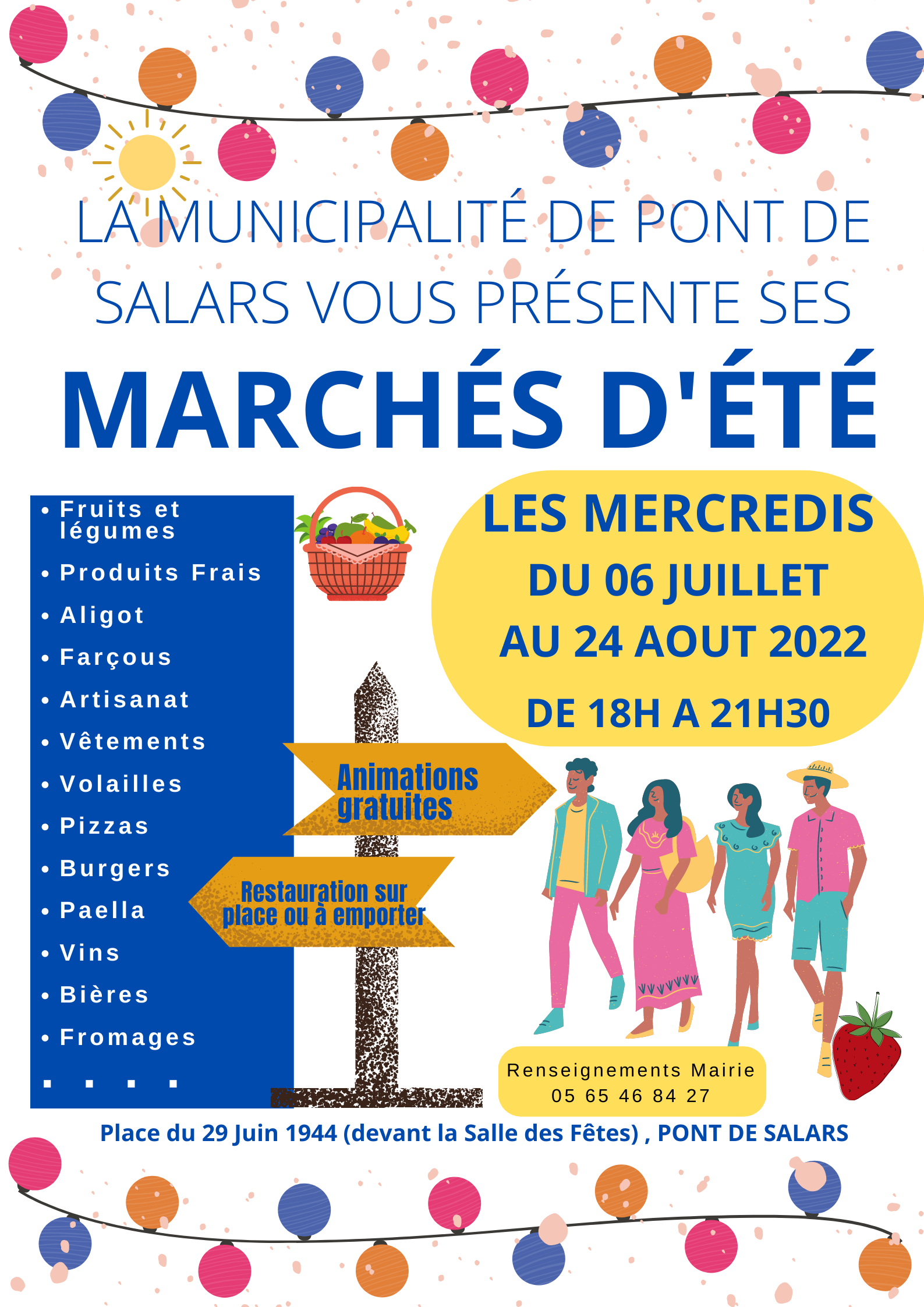 Lire la suite à propos de l’article Tous les Mercredis du 06 Juillet au 24 Août 2022 : les marchés d’été font leur retour