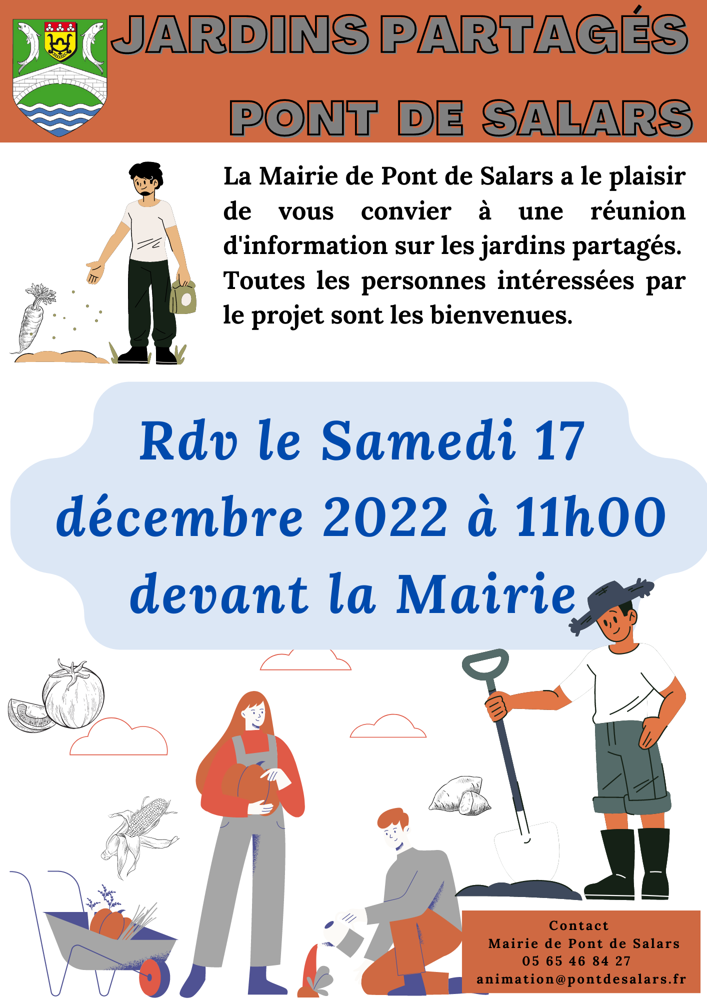 Lire la suite à propos de l’article Réunion création les jardins familiaux le 17 Décembre 2022 à 11h à  la Mairie de Pont de Salars